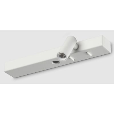 BONNE NUIT APPLIQUE LATO DESTRO CON FARETTO ORIENTABILE LED 6,5W LUCE 3000K LARGHEZZA 22 CM MODERNA