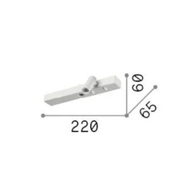 BONNE NUIT APPLIQUE LATO DESTRO CON FARETTO ORIENTABILE LED 6,5W LUCE 3000K LARGHEZZA 22 CM MODERNA