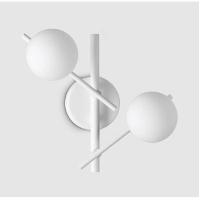 LAMPADA DA PARETE 2 LUCI IN METALLO BIANCO,NERO E ORO DIFFUSORI IN VETRO BIANCO LAMPADINE G9 INCLUSE