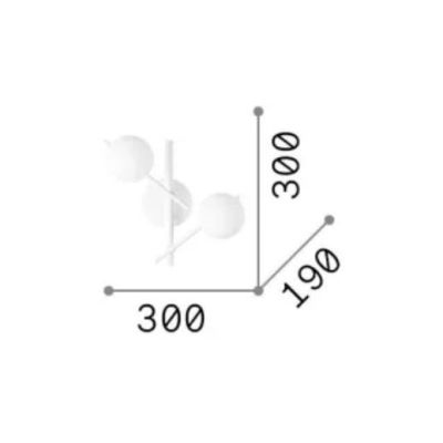 LAMPADA DA PARETE 2 LUCI IN METALLO BIANCO,NERO E ORO DIFFUSORI IN VETRO BIANCO LAMPADINE G9 INCLUSE