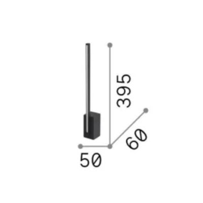 LAMPADA DA TAVOLO IN METALLO BIANCO O NERO CON BASE QUADRATA LED 12W LUCE 3000K DIMMERABILE