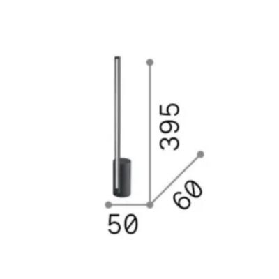 LAMPADA DA TAVOLO IN METALLO BIANCO O NERO CON BASE ROTONDA LED 12W LUCE 3000K DIMMERABILE