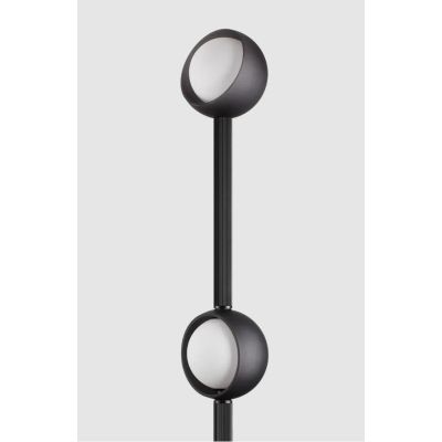 PIANTANA A LED 11W LUCE 3000K H170 CM METALLO NERO E OTTONE  DESIGN MODERNO