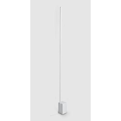 PIANTANA IN METALLO BIANCO O NERO CON BASE QUADRATA LED 24W LUCE 3000K DIMMERABILE MODERNA