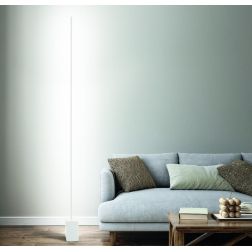 PIANTANA IN METALLO BIANCO O NERO CON BASE QUADRATA LED 24W LUCE 3000K DIMMERABILE MODERNA