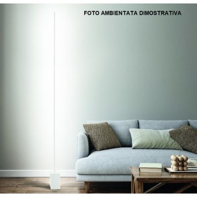 PIANTANA IN METALLO BIANCO O NERO CON BASE ROTONDA LED 24W LUCE 3000K DIMMERABILE MODERNA