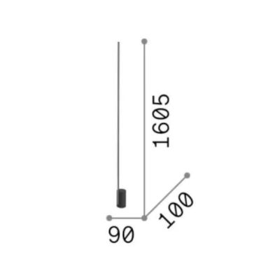 PIANTANA IN METALLO BIANCO O NERO CON BASE ROTONDA LED 24W LUCE 3000K DIMMERABILE MODERNA