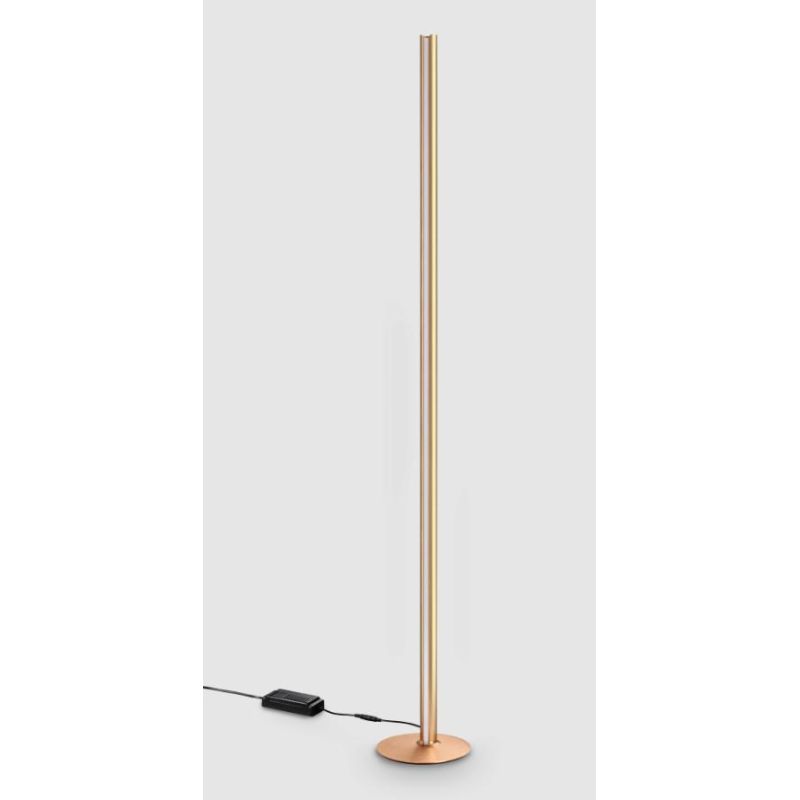 LAMPADA DA TERRA IN ALLUMINIO 9 COLORI LED 50W LUCE 3000K DIMMERABILE ALTEZZA 190 CM DESIGN MODERNO