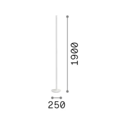 LAMPADA DA TERRA IN ALLUMINIO 9 COLORI LED 50W LUCE 3000K DIMMERABILE ALTEZZA 190 CM DESIGN MODERNO