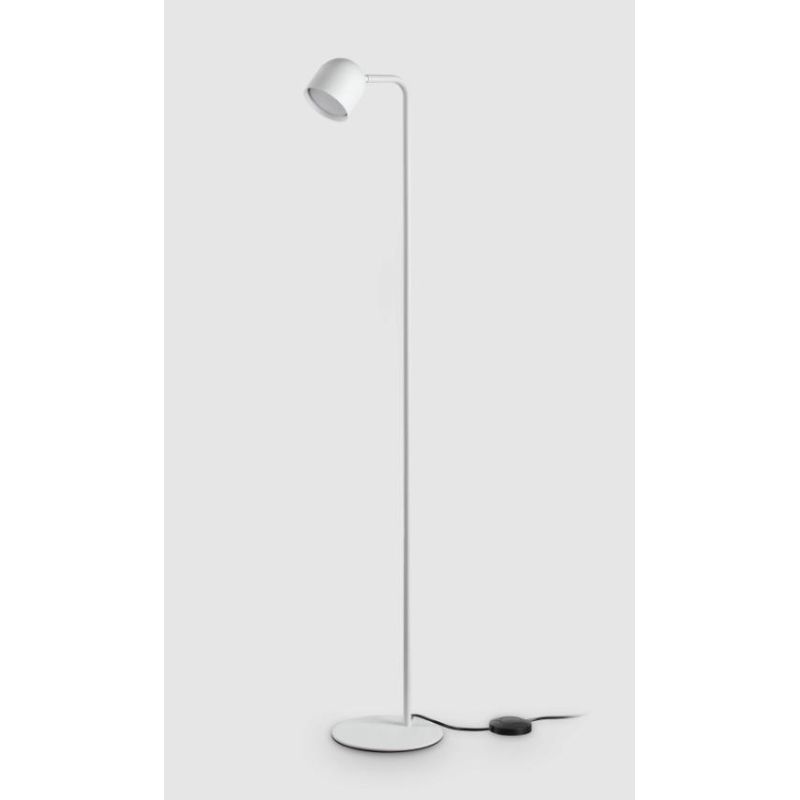 PIANTANA MODERNA BIANCA, NERA E OTTONE DIFFUSORE ORIENTABILE ALTEZZA 120 CM LAMPADINA GX53 INCLUSA