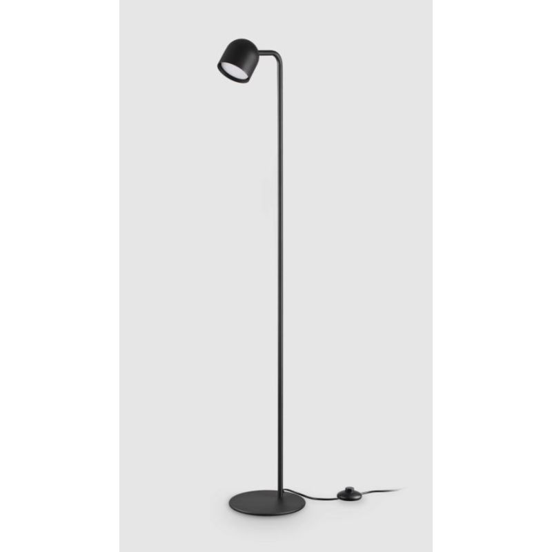 PIANTANA MODERNA BIANCA, NERA E OTTONE DIFFUSORE ORIENTABILE ALTEZZA 120 CM LAMPADINA GX53 INCLUSA