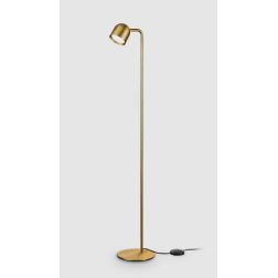 PIANTANA MODERNA BIANCA, NERA E OTTONE DIFFUSORE ORIENTABILE ALTEZZA 120 CM LAMPADINA GX53 INCLUSA 2