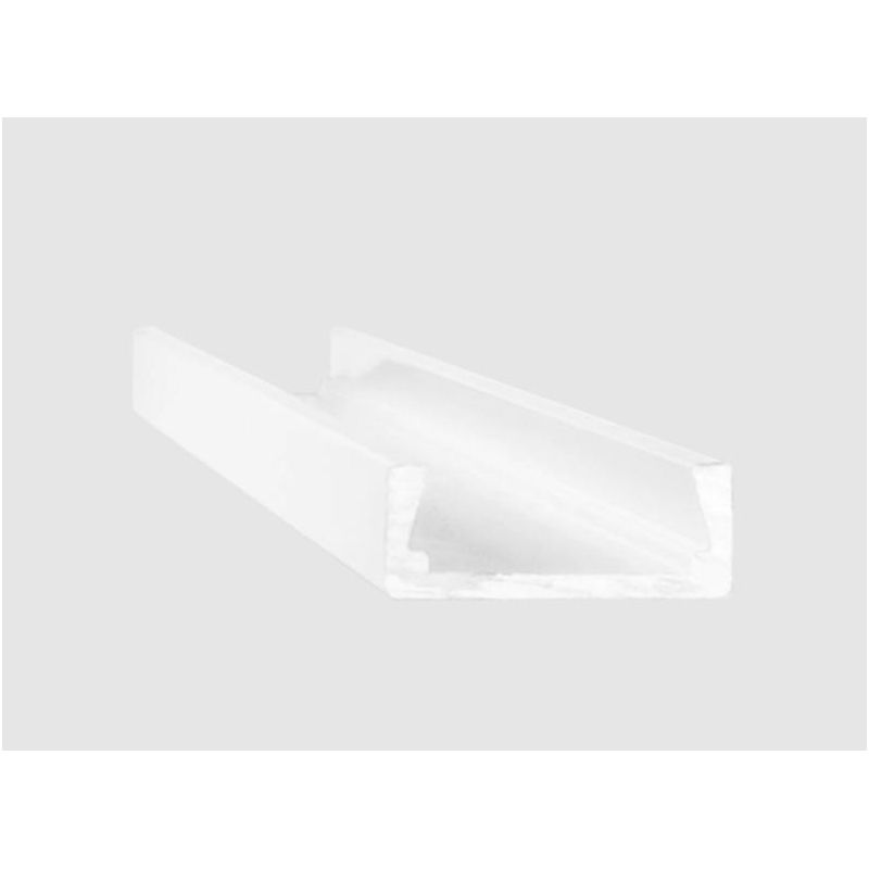 PROFILO PIATTO IN ALLUMINIO PER STRIP LED MAX 11 MM BIANCO O ALLUMINIO LUNGHEZZA 2 MT OPPURE 3 MT