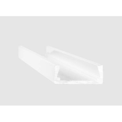 PROFILO PIATTO IN ALLUMINIO PER STRIP LED MAX 11 MM BIANCO O ALLUMINIO LUNGHEZZA 2 MT OPPURE 3 MT