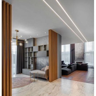 PROFILO PIATTO IN ALLUMINIO PER STRIP LED MAX 11 MM BIANCO O ALLUMINIO LUNGHEZZA 2 MT OPPURE 3 MT