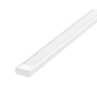 PROFILO PIATTO IN ALLUMINIO PER STRIP LED MAX 11 MM BIANCO O ALLUMINIO LUNGHEZZA 2 MT OPPURE 3 MT