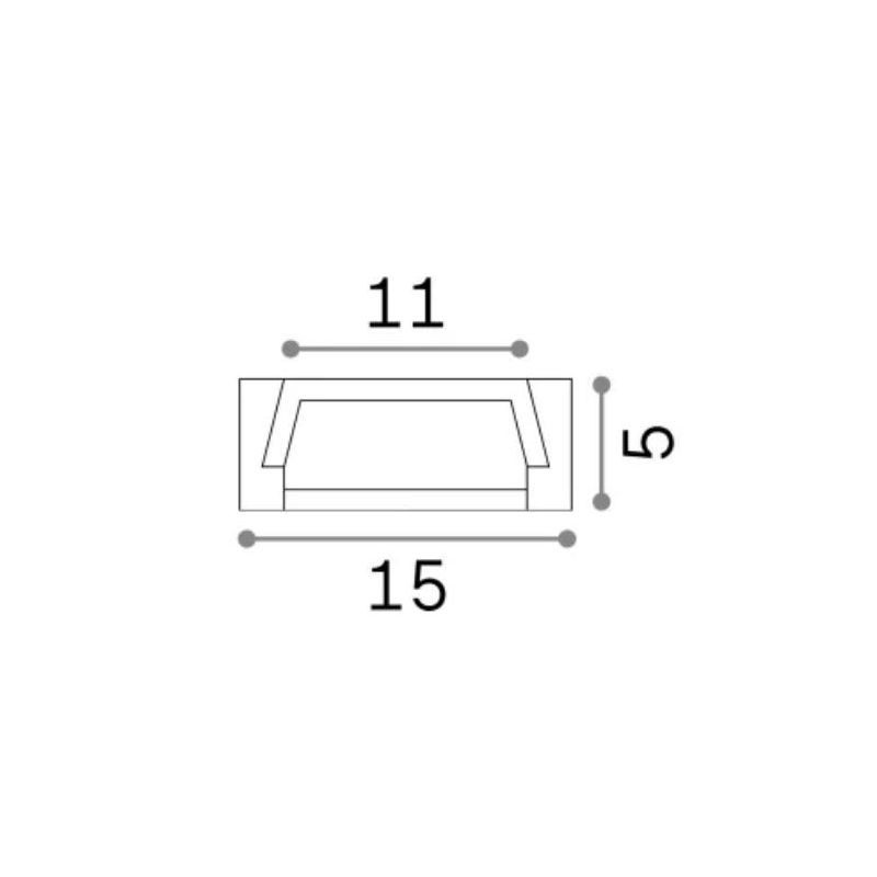 PROFILO PIATTO IN ALLUMINIO PER STRIP LED MAX 11 MM BIANCO O ALLUMINIO LUNGHEZZA 2 MT OPPURE 3 MT
