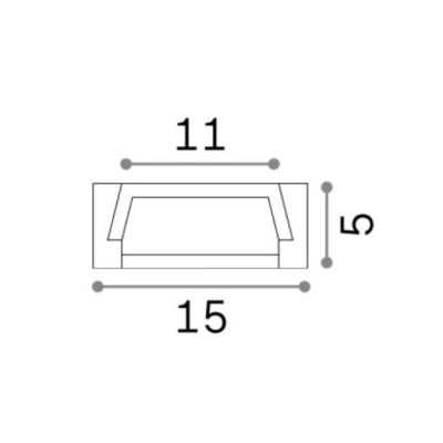 PROFILO PIATTO IN ALLUMINIO PER STRIP LED MAX 11 MM BIANCO O ALLUMINIO LUNGHEZZA 2 MT OPPURE 3 MT