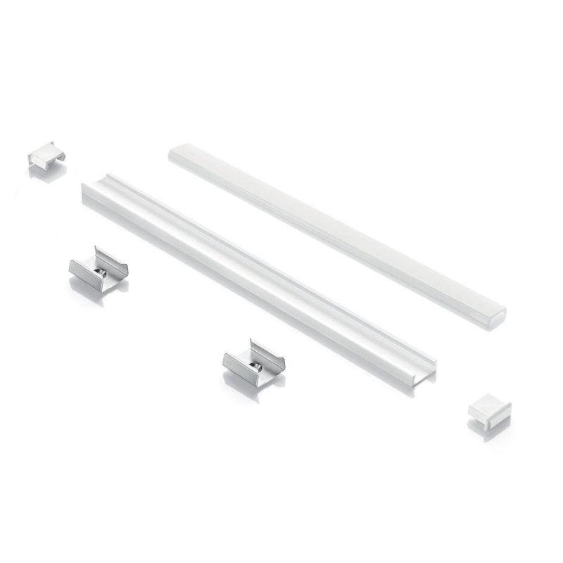 PROFILO ALTO IN ALLUMINIO PER STRIP LED MAX 31 MM LUNGHEZZA 2 MT O 3 MT BIANCO O NERO