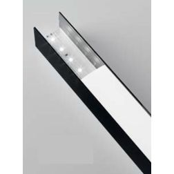 PROFILO ALTO IN ALLUMINIO PER STRIP LED MAX 31 MM LUNGHEZZA 2 MT O 3 MT BIANCO O NERO 2