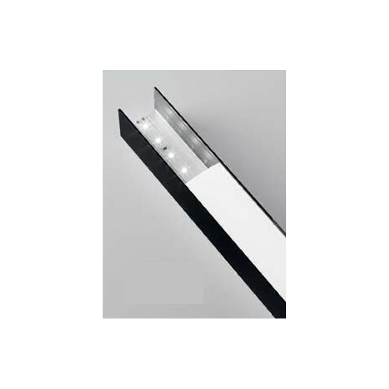 PROFILO ALTO IN ALLUMINIO PER STRIP LED MAX 31 MM LUNGHEZZA 2 MT O 3 MT BIANCO O NERO