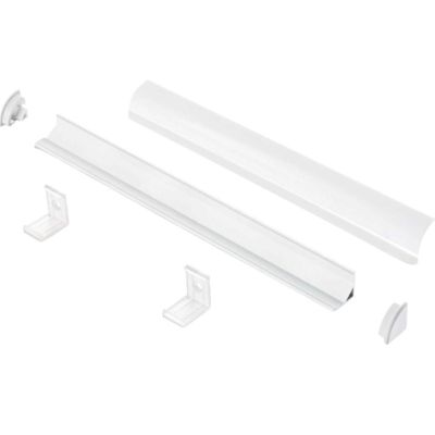 PROFILO ANGOLARE PER STRIP LED MAX 16 MM LINEARE CON LUNGHEZZA 2 MT O 3 MT COLORE BIANCO