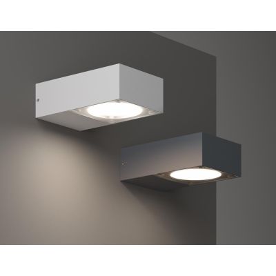 LAMPADA DA PARETE DA ESTERNI IP65 ALLUMINIO 5 COLORI MONOEMISSIONE LAMPADINA GX53 MODERNA