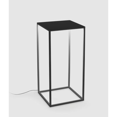 LAMPADA DA TERRA DA ESTERNO IP44 ALLUMINIO NERO LED 16W LUCE 3000K LANTERNA RETTANGOLARE MODERNA