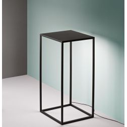 LAMPADA DA TERRA DA ESTERNO IP44 ALLUMINIO NERO LED 16W LUCE 3000K LANTERNA RETTANGOLARE MODERNA