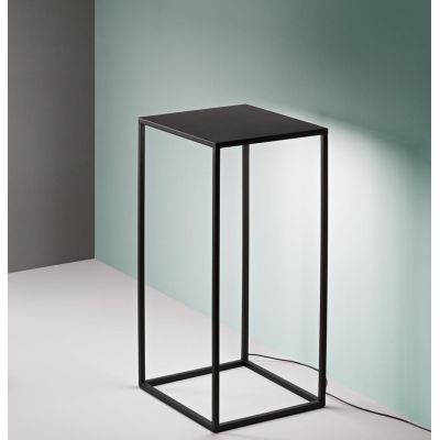 LAMPADA DA TERRA DA ESTERNO IP44 ALLUMINIO NERO LED 16W LUCE 3000K LANTERNA RETTANGOLARE MODERNA