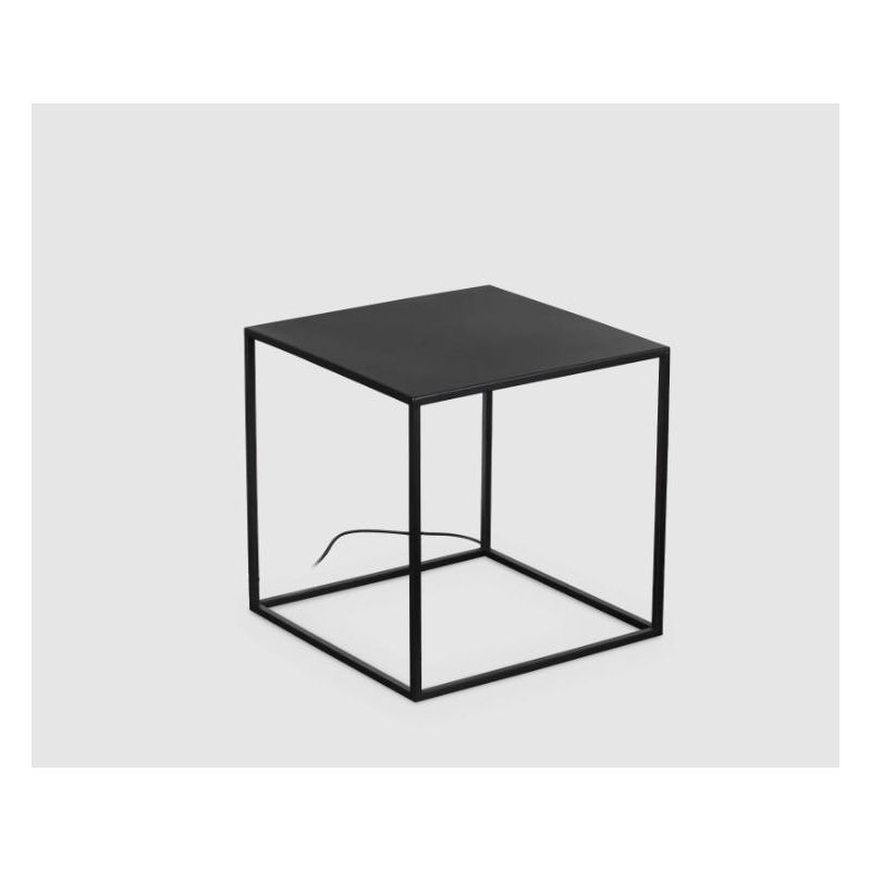 LAMPADA DA TERRA QUADRATA DA ESTERNO IP44 ALLUMINIO NERO LED 16W LUCE 3000K MODERNA