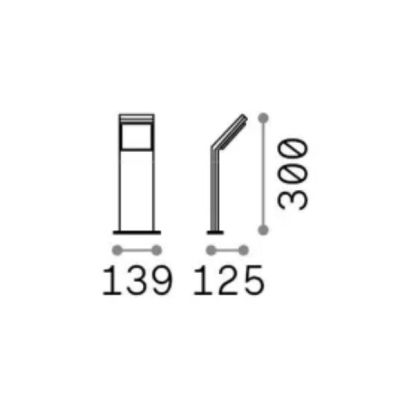 PALETTO DA ESTERNO H30 CM ALLUMINIO 5 COLORI IP54 LED 8,5W LUCE 3000K DESIGN MODERNO