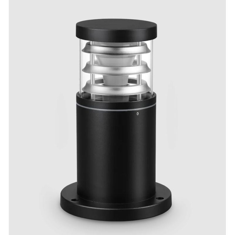 PALETTO DA ESTERNO H25 IN ALLUMINIO 5 COLORI MODERNO IP65 CON VETRO PIREX E LAMPADINA E27