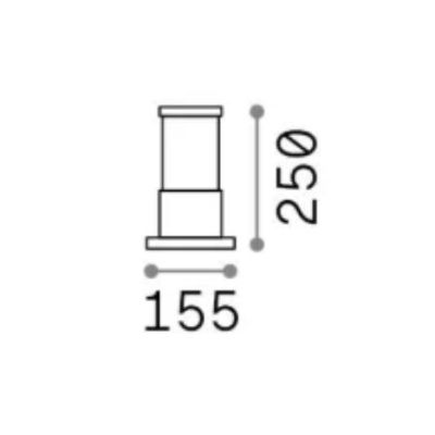 PALETTO DA ESTERNO H25 IN ALLUMINIO 5 COLORI MODERNO IP65 CON VETRO PIREX E LAMPADINA E27