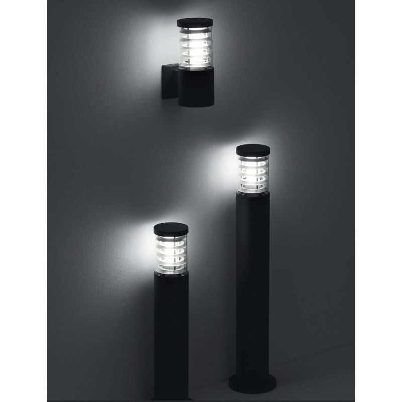 PALETTO DA ESTERNO H25 IN ALLUMINIO 5 COLORI MODERNO IP65 CON VETRO PIREX E LAMPADINA E27