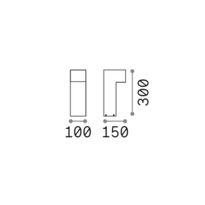LAMPIONCIONO PER ILLUMINAZIONE ESTERNA IP65 MODERNO LINEARE ALTEZZA CM 30 DISPONIBILE 5 COLORI