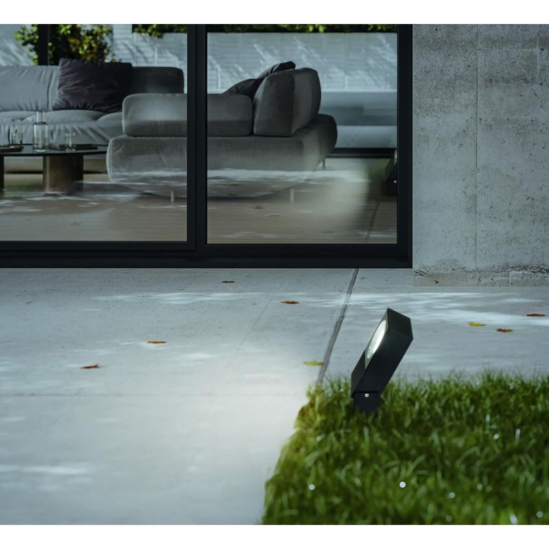 PROIETTORE ORIENTABILE IN ALLUMINIO IP65 5 COLORI LAMPADINA ATTACCO GX53 MODERNO
