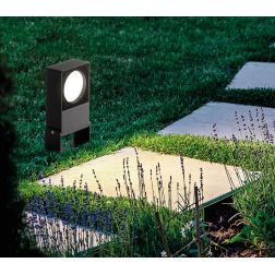 PROIETTORE ORIENTABILE IN ALLUMINIO IP65 5 COLORI LAMPADINA ATTACCO GX53 MODERNO