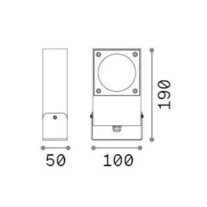 PROIETTORE ORIENTABILE IN ALLUMINIO IP65 5 COLORI LAMPADINA ATTACCO GX53 MODERNO