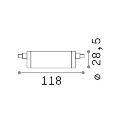 LAMPADINA LED 14W ATTACCO R7S DIMMERABILE 118MM COLORE LUCE 3000K E 4000K