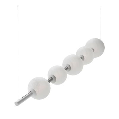 STICK SOSPENSIONE LINEARE LED 50W BIANCA O NERA DIFFUSORI IN VETRO EFFETTO ALABASTRO LUCE 3000K DIMMERABILE