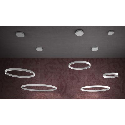 GAME S40 SOSPENSIONE SINGOLA CON ANELLO DI 40 CM BIEMISSIONE LED 36W CCT 3000K-4000K IN 19 COLORI