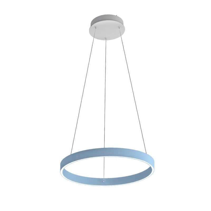 GAME S60 SOSPENSIONE SINGOLA CON ANELLO DI 60 CM BIEMISSIONE LED 56W CCT 3000K-4000K IN 19 COLORI