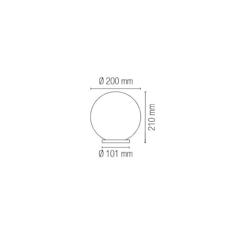 GLOBO TESTA PALO D20 CM OPPURE D25 CM IN PMMA OPALE FUME' OPPURE TRASPARENTE IP44 DI SOVIL Sovil - Cristalensi Shop Online