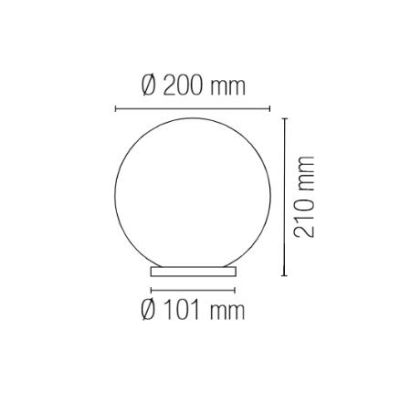 GLOBO TESTA PALO D20 CM OPPURE D25 CM IN PMMA OPALE FUME' OPPURE TRASPARENTE IP44 DI SOVIL Sovil - Cristalensi Shop Online