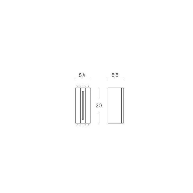 VISION 99123 APPLIQUE DA ESTERNI LUCE 4000K IP65 LED 11W BIANCA O GRIGIA MODERNA DI SOVIL Sovil - Cristalensi Shop Online