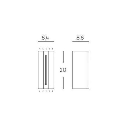 VISION 99123 APPLIQUE DA ESTERNI LUCE 4000K IP65 LED 11W BIANCA O GRIGIA MODERNA DI SOVIL Sovil - Cristalensi Shop Online