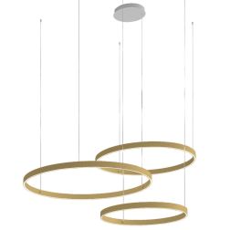 GAME TRIS SOSPENSIONE A 3 ANELLI LED 200W BIEMISSIONE CCT 3000K-4000K IN 16 COLORI DIAMETRO 116 CM 2