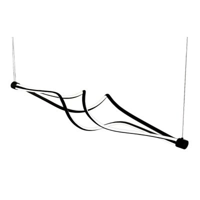 VERTIGO SOSPENSIONE ORIGINALE BIANCA O NERA LED 60W DIMMERABILE LUNGHEZZA CM 130 MODERNA