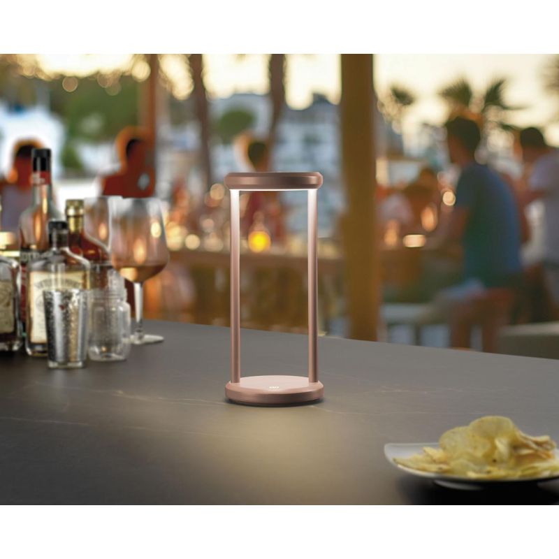 CLEPSY LAMPADA DA TAVOLO CON BATTERIA RICARICABILE IP54 TOUCH DIMMER LED 2W DIMMERABILE 5 COLORI